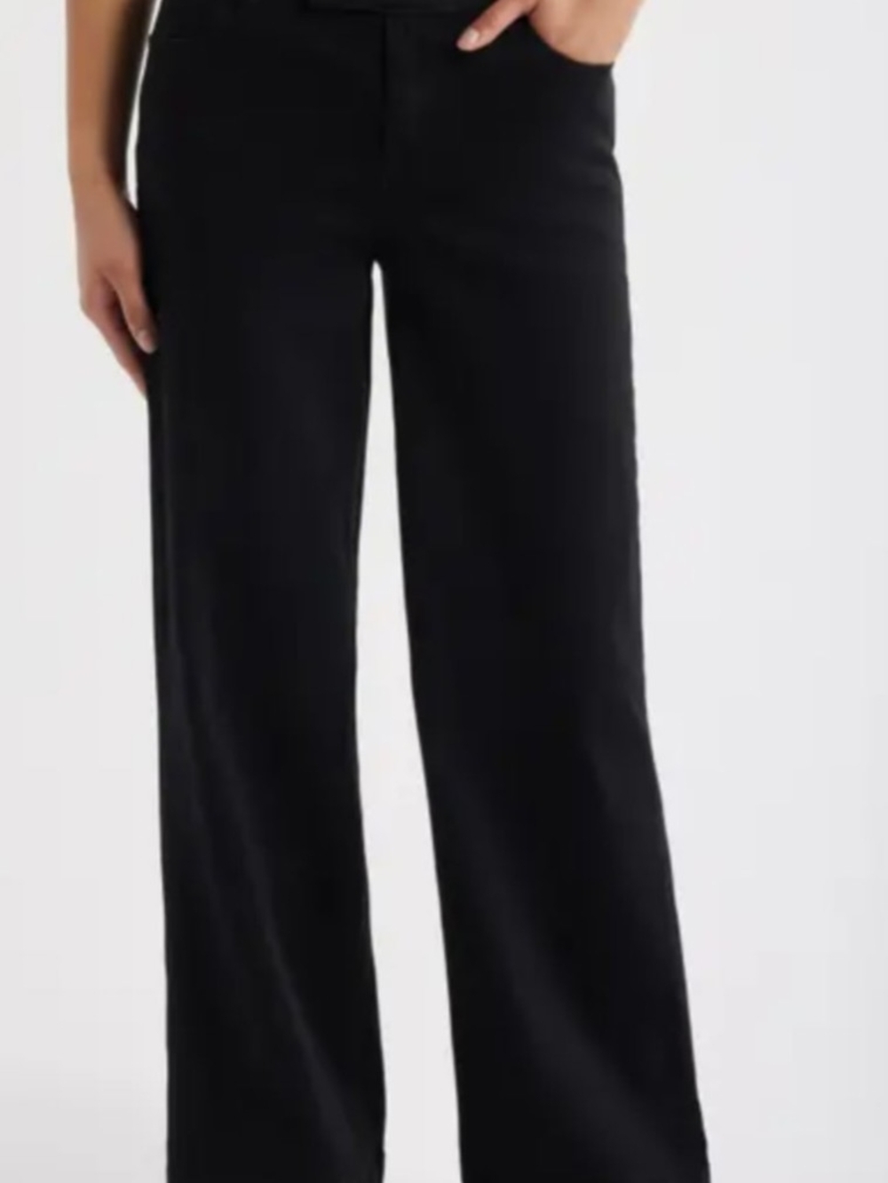 (NWT)1822 Denim High Waist Extended Hem Wide Leg Jeans